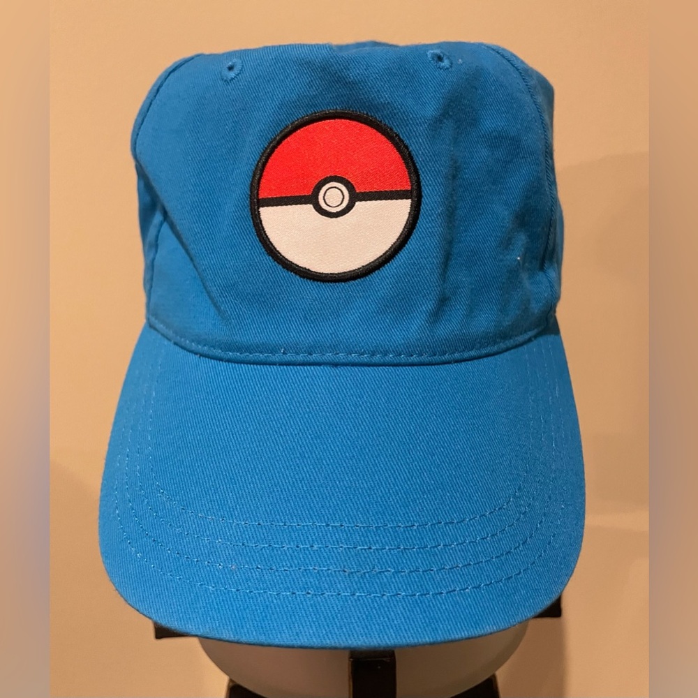 Pokemon Youth Snapback Hat Blue Size OS Embroidered Poke Ball Logo